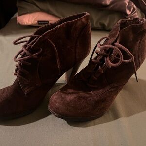 Brown Suede Women's Ankle Boots
